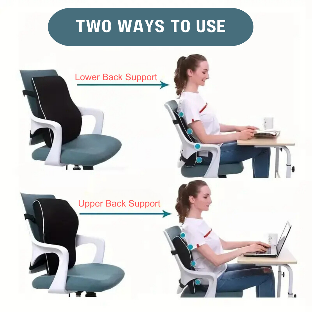 ThePetiteCare™ Ergonomic S-Shaped Lumbar Support Pillow